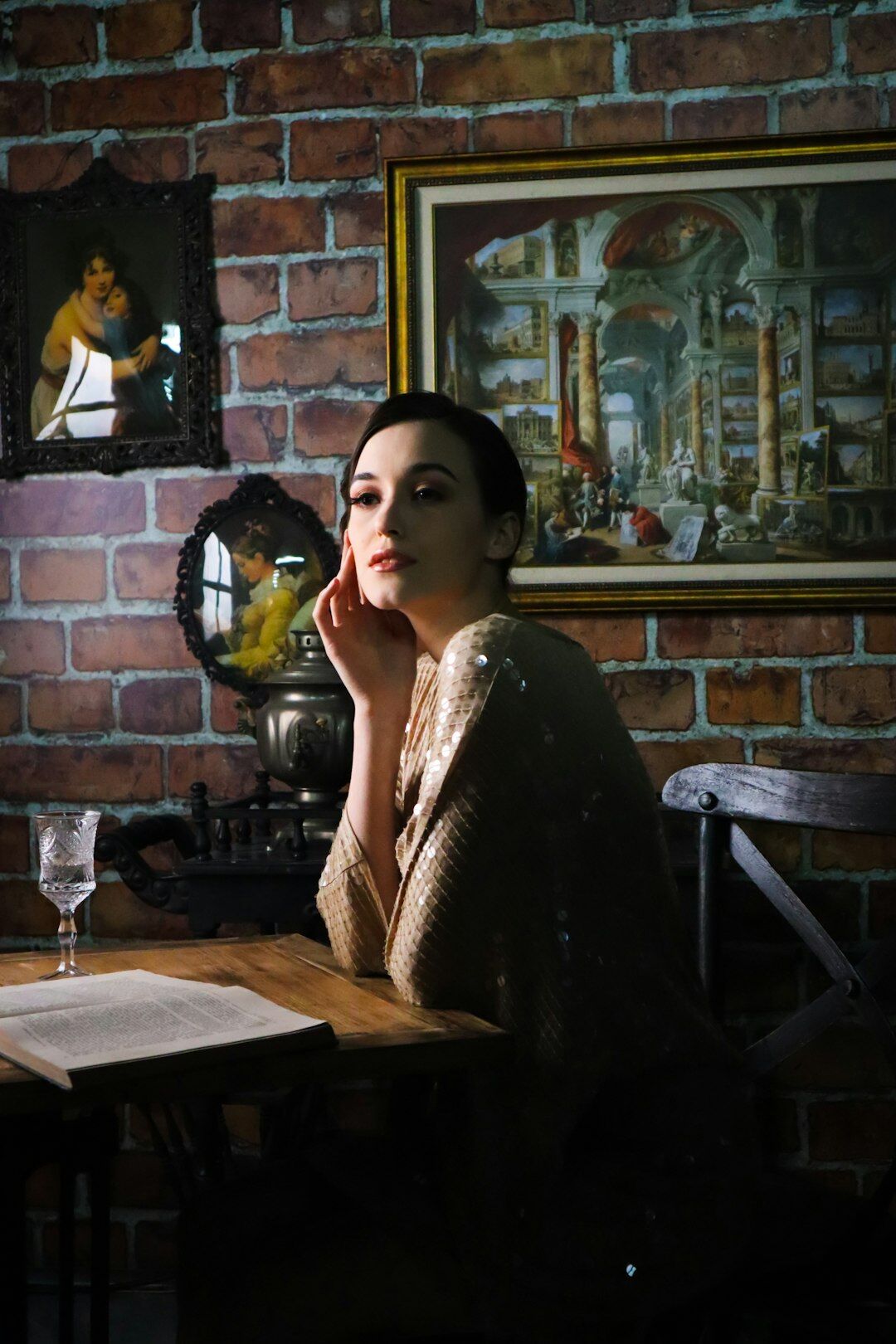 Portrait of a Croatian mystery novelist in a dark study