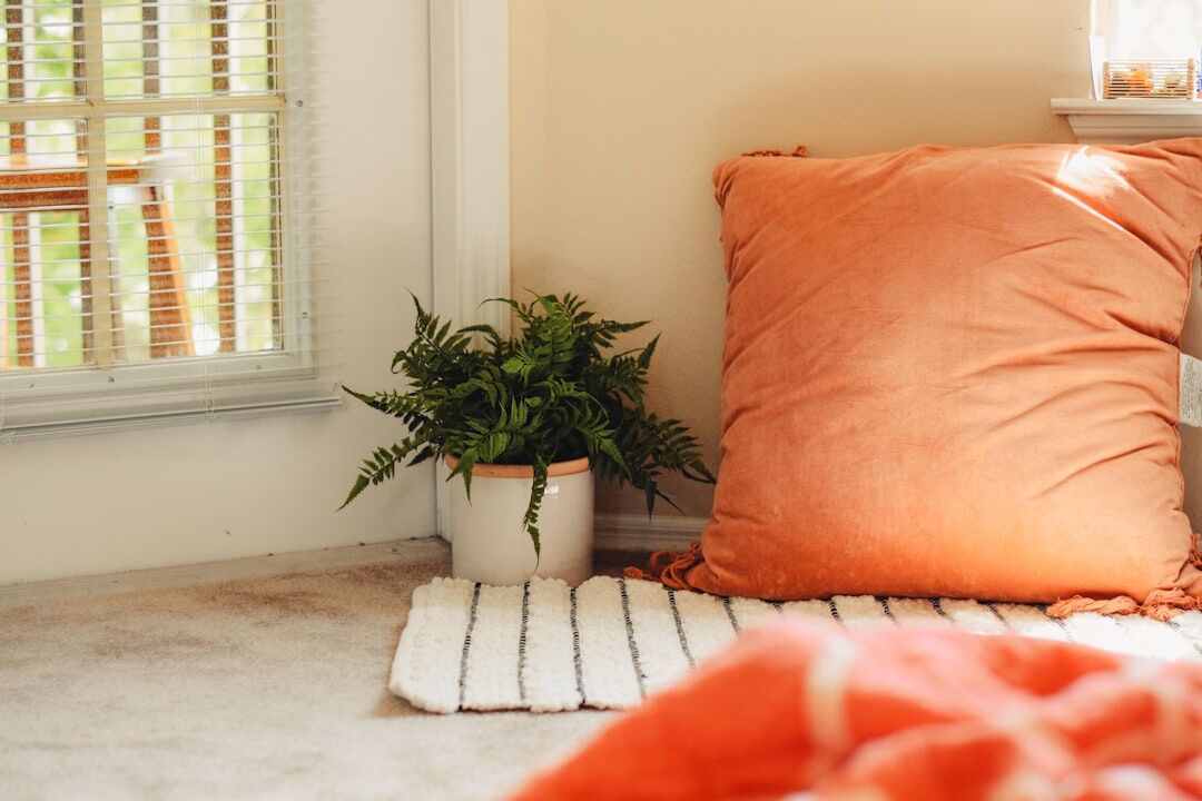 cozy reading nook with lamp